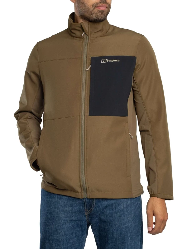 Image of Berghaus Ghlas 3.0 Softshell Jacket Bark/Jet Black S