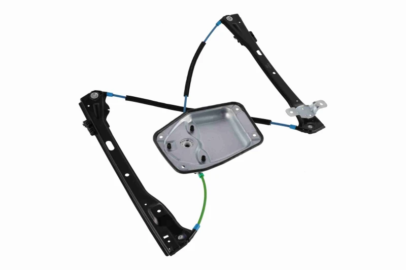 Image of VAICO V10-9828 Window regulator Original VAICO Quality, Right Front, Operating Mode: Electric, without electric motor, with bolted-on plate Window Wi