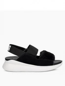 Image of UGG Silverlake Strap Back Sandal Black Size 4 Women
