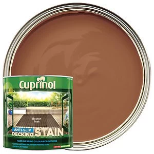 image of Cuprinol Anti Slip Decking Stain - Boston Teak 2.5L