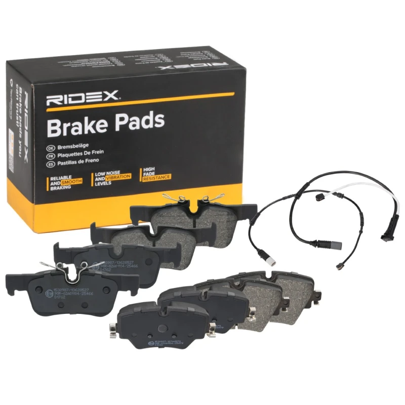 Image of RIDEX 402B1767 Brake pad set Rear Axle, incl. wear warning contact Brake Pad Set,disc brake (402)