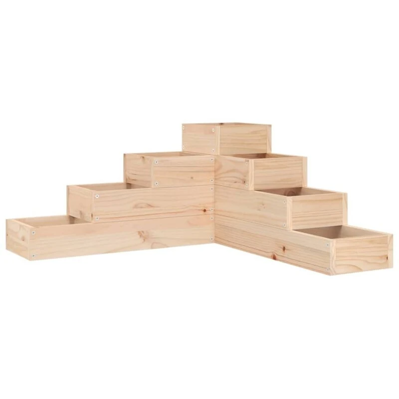 Image of vidaXL Garden Planter 4-Tier 80.5x79x36cm Solid Wood Pine, Brown 825317