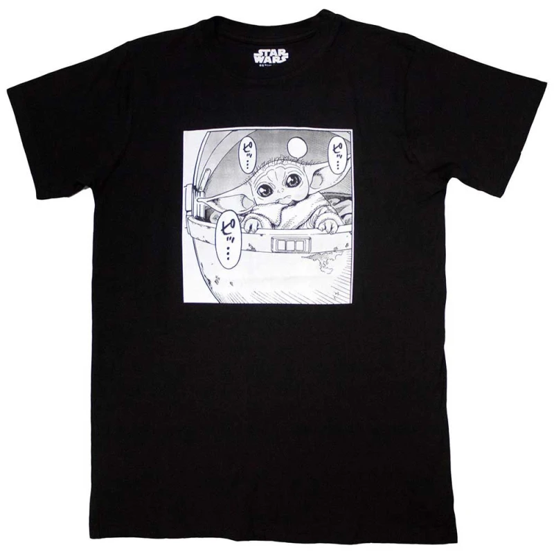 Image of Star Wars Grogu Speech T Shirt Black unisex