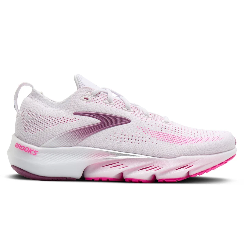 Image of Brooks Brooks Glycerin Flex Womens White/cyber Pink/argyle - White / 5 / Standard