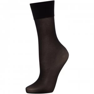 image of Charnos 2 Per Packet Sheer Ankle Socks - Black