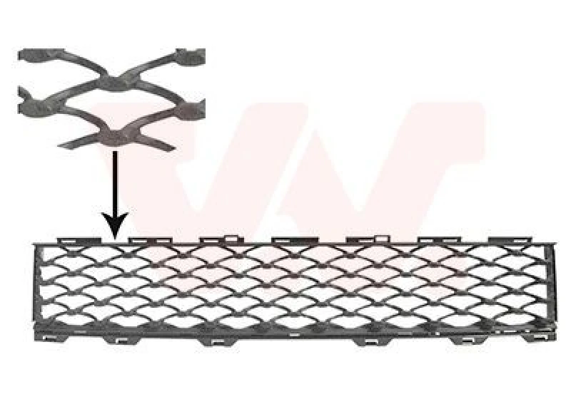 Image of VAN WEZEL Bumper grill VAN WEZEL 1614590