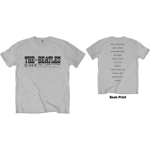 Image of The Beatles - Budokan Set List Mens Large T-Shirt - Grey