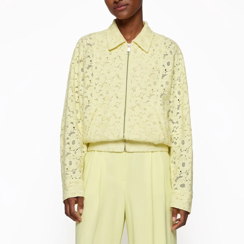 Image of Boss Jamiella Lace Jacket Yellow female 10
