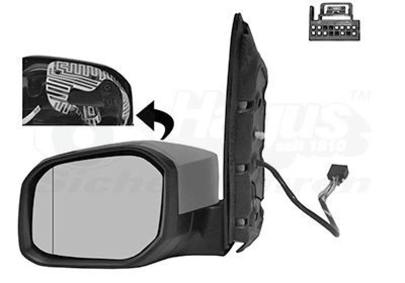 Image of VAN WEZEL Wing mirror VAN WEZEL 5854805
