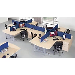 Image of Dams Straight Desk Screen 180 x 40cm
