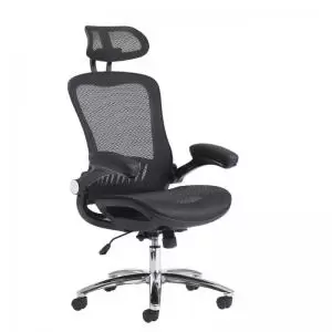 Image of Curva high back mesh chair - black