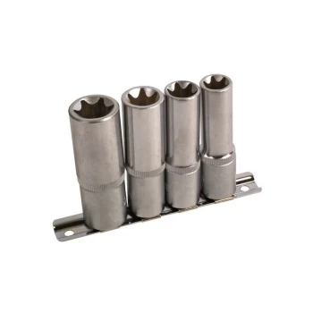 image of Laser - Deep Star Socket Set - 1/2in. Drive - 4 Piece - 3392