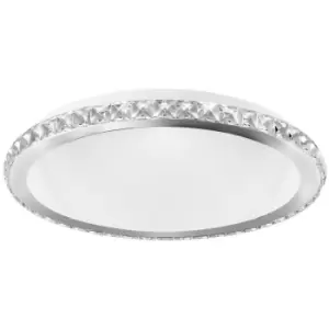 Image of Merano - Coral 4 Light Ceiling Light Chrome Metal White Glass, K9 Crystal LED E27