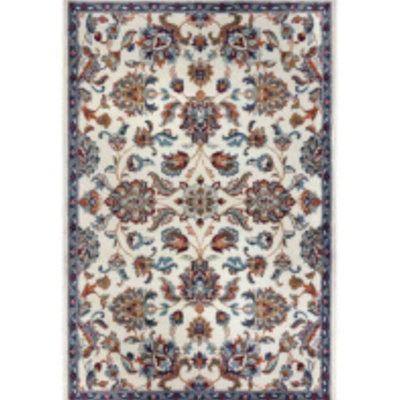 Image of THE RUGS Orient Rug Caracci Vintage Floral Design Low Pile Living Room in Cream Size: 120cm x 170cm Cream Unisex 120cm x 170 cm