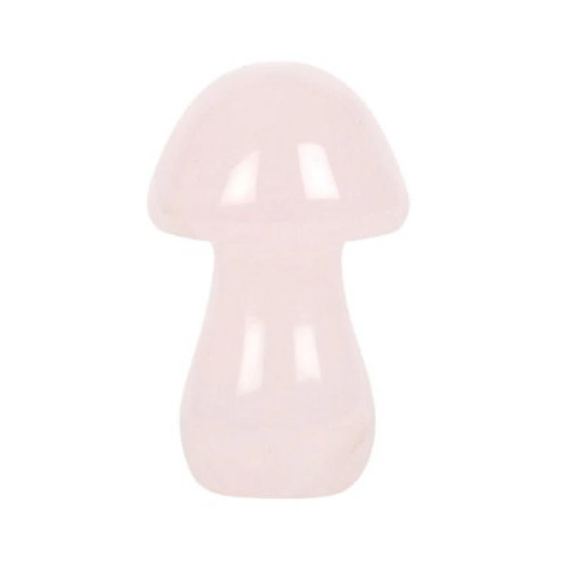 Image of Something Different Something Different Rose Quartz Mushroom Crystal Rose One Size Unisex 5063470057085