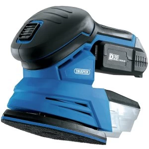 Image of Draper D20 20V Tri-Base (Detail) Sander with 2Ah Battery and Charger