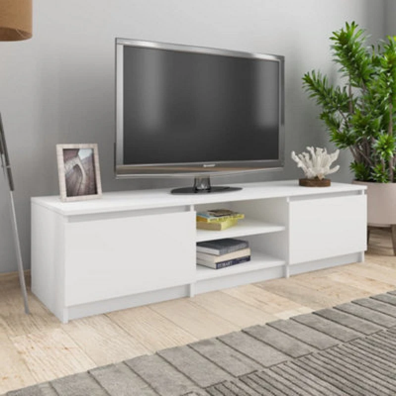 Image of vidaXL TV Cabinet Engineered Wood White TV Unit Sideboard Stand Furniture