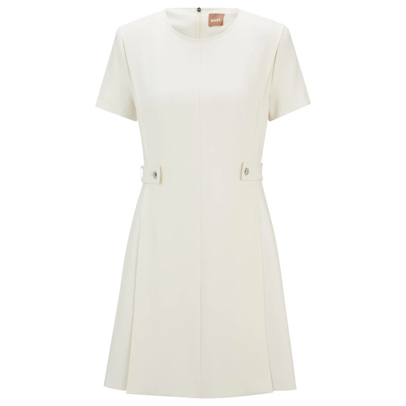 Image of Boss Womens Destena Wrap Dress Open White female 8 (S)