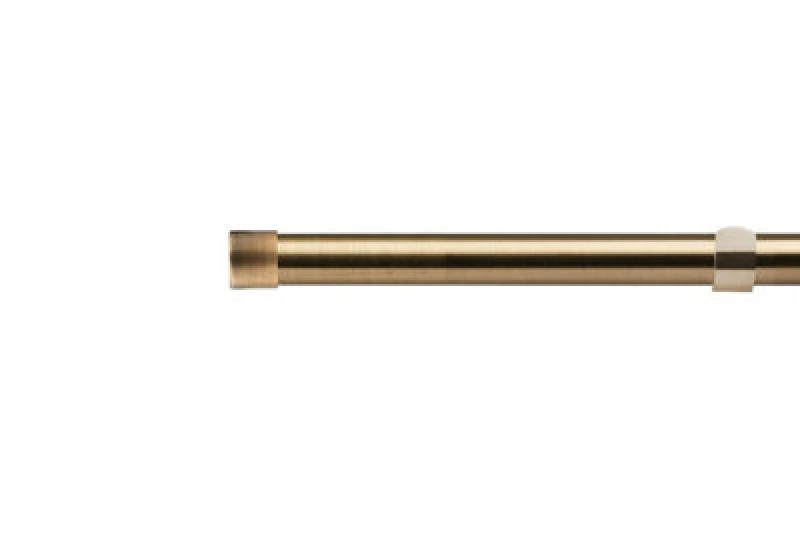 Image of Unknown 16-19mm Fenton Extendable Eyelet Metal Curtain Pole Set Brass 120-210Cm