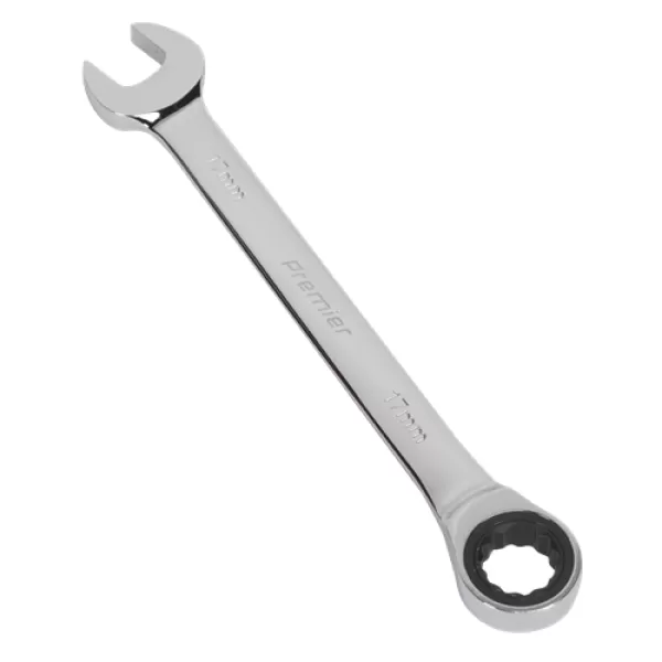 image of Genuine SEALEY RCW17 Ratchet Combination Spanner 17mm