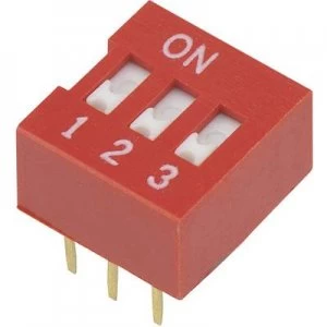 Image of DIP switch Number of pins 3 Slide type TRU COMPONENTS DSR 03