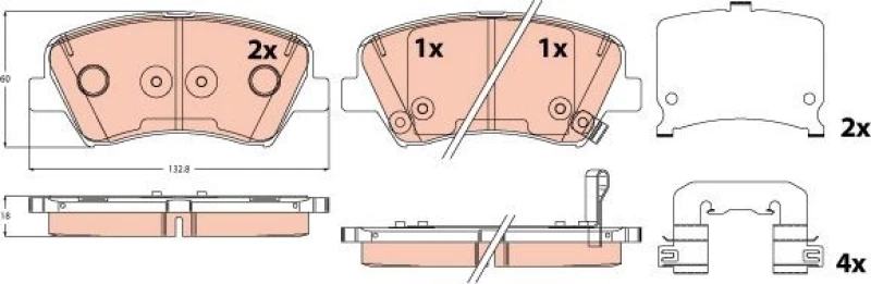 Image of Brake pad set TRW GDB2510