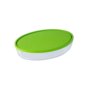 Image of Pyrex Cook & Store Oval Dish with Green Lid