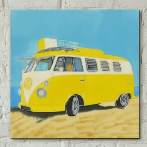 image of VW beach day 8 x 8 Tile