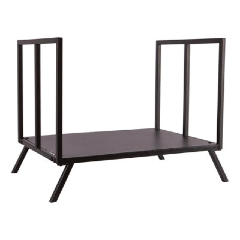 Image of Hammer and Tongs Fireside Log Storage Rack Black Black