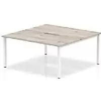 Image of dynamic Computer Desk Evolve Plus B2P12GRYW Grey Oak 1200 mm x 1600 mm x 730 mm