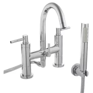 Hudson Reed Tec Lever Bath Shower Mixer Tap Pillar Mounted - Chrome