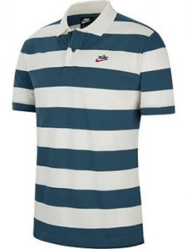 Image of Nike Sportswear Stripe Polo - Green, Size XL, Men