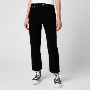 Image of Tommy Jeans Womens Harper HR Straight Ankle Jeans - Black - W26
