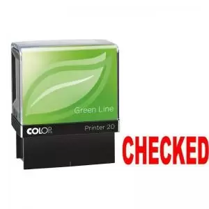 Image of Colop Printer 20 L04 CHECKED Green Line Red 148221 44668CL