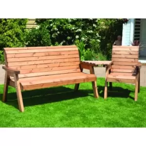 Image of 4 Seater Companion Set Angled - Burgundy Cushion - Burgundy Cushion