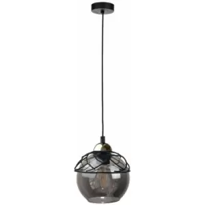 image of Netlighting Mera Dome Pendant Ceiling Light Black, 15cm, 1x E27 - KE1530