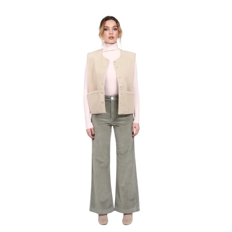Image of F.A.M. Paris Womens jeans F.A.M. Paris Fauve Vert Female L