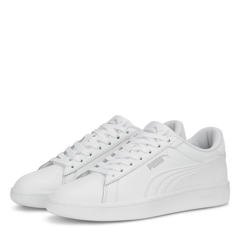 Image of Puma Smash Vulc Junior Boys Trainers - White White 3