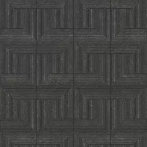 image of Superfresco Colours Illusion Charcoal Wallpaper