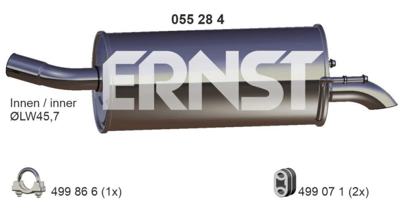 Image of Rear silencer ERNST 055284