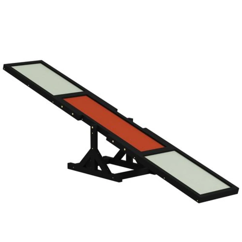 Image of PawHut Wooden Pet Seesaw For Big Dogs With Anti-slip Surface, Black D03-001V00BK