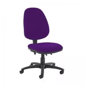Image of Jota high back PCB operator chair with no arms - Tarot Purple