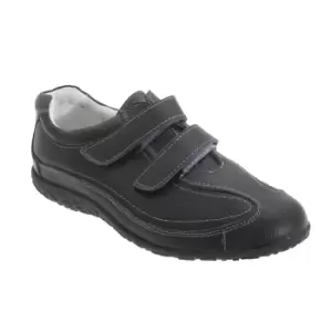 Image of Boulevard Womens/Ladies Extra Wide Fitting Touch Fastening Shoes (4 UK) (Black)