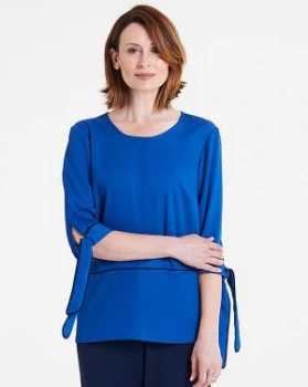 Image of I.Scenery Tie Sleeve Blouse