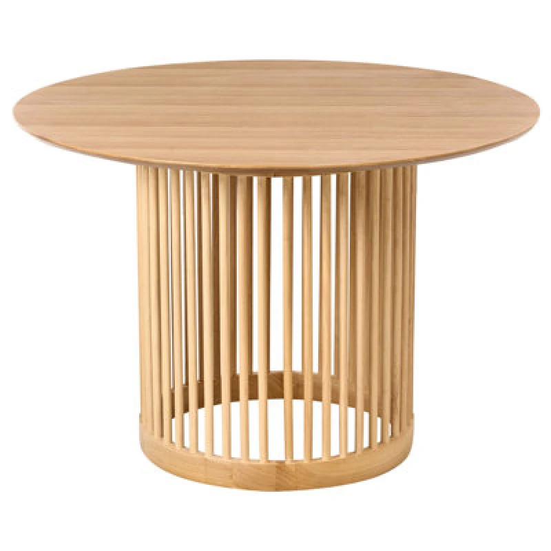 Image of Beliani Dining Table Boyle Light Oak 110 Cm 110 Cm