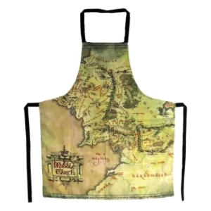 image of Lord of the Rings cooking apron The Middle Earth Map