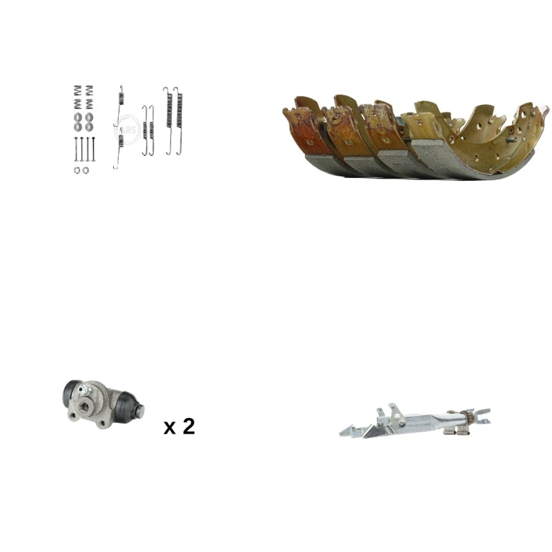 Image of RIDEX 3859B0149 Brake Set, drum brakes Rear Axle, with accessories Brake Set,drum brakes (3859)
