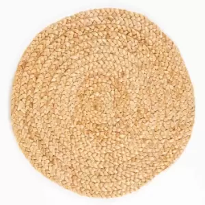 image of Esselle Naturelle Heaton 60X60cm Circle Natural Woven Jute Rug