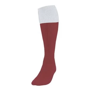 Image of Precision Turnover Football Socks Maroon/White UK Size 7-11