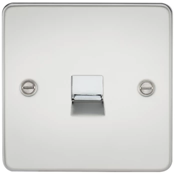 image of KnightsBridge Flat Plate Telephone master socket - polished chrome